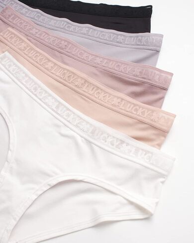 ملابس داخلية نسائية من Lucky Brand - 10 قطع من الملابس الداخلية المصنوعة من الألياف الدقيقة (S-XL) in Kuwait