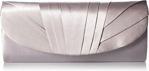 Jessica McClintock Angel Satin Tuxedo Flap Evening Clutch in Kuwait