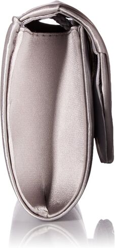 Jessica McClintock Angel Satin Tuxedo Flap Evening Clutch in Kuwait