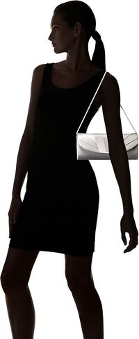 Jessica McClintock Angel Satin Tuxedo Flap Evening Clutch in Kuwait