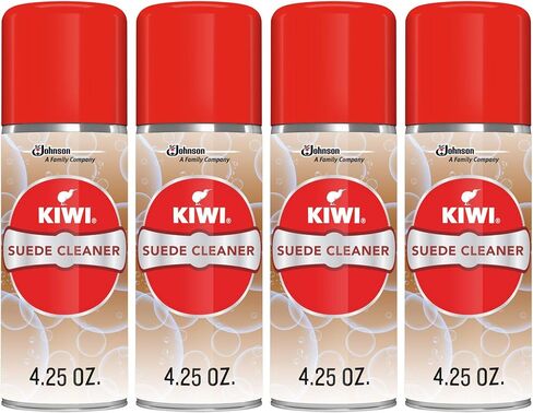 منظف الاحذية من كيوي، مصنوع من الجلد السويدي والنوبوك للاحذية والاحذية وغيرها الكثير، زجاجة بخاخ، 4 اونصة، عبوة من 4 قطع in Kuwait