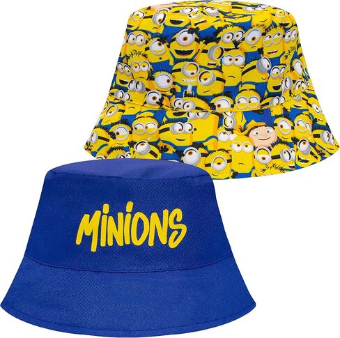 Minions Kids Sun Hat, Toddler Bucket Hat for Boys, Reversible Kids Sun Hat Boys Bucket Hat, Disney Despicable Me Hat Blue in Kuwait