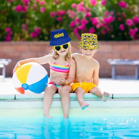 Minions Kids Sun Hat, Toddler Bucket Hat for Boys, Reversible Kids Sun Hat Boys Bucket Hat, Disney Despicable Me Hat Blue in Kuwait