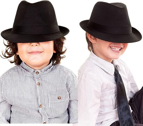 UTOWO Kids-Felt-Fedora-Trilby-Hat Toddler-Boys Derby Cuban Hat Jazz-Cap(Size 6 5/8 for 2-6T) in Saudi Arabia