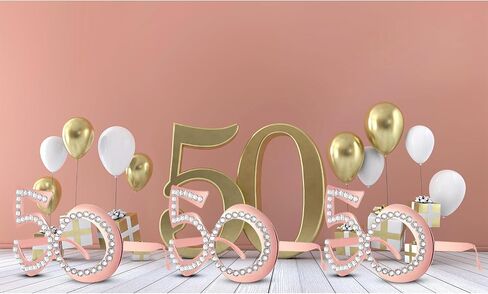 cssopenss 12 Pieces 50th Birthday Glasses, Rose Gold 50 Years Birthday Glasses, Funny Plastic Eyewear 50th Birthday Sunglasses Costume Booth for Women's Birthday Party Celebration Decor in Kuwait