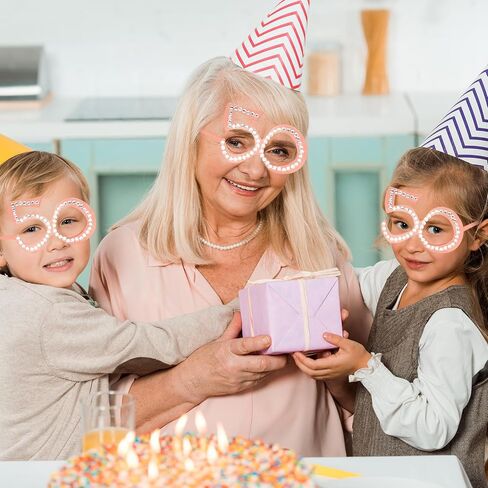 cssopenss 12 Pieces 50th Birthday Glasses, Rose Gold 50 Years Birthday Glasses, Funny Plastic Eyewear 50th Birthday Sunglasses Costume Booth for Women's Birthday Party Celebration Decor in Kuwait