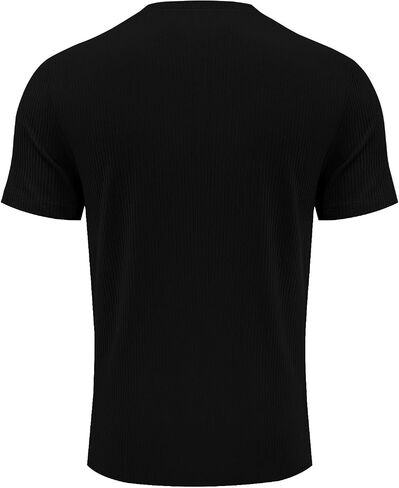 LOGEEYAR Mens Knit Stretch Henley Shirt Workout Slim Fit Short Sleeve Tees Athletic Muscle Casual T-Shirt in Kuwait