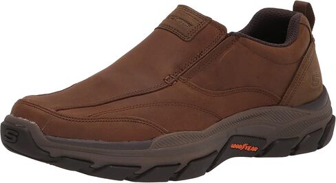 Skechers Men's Respected-Lowry Goodyear Rubber Low Profile Bike Toe Slip on Loafer in Saudi Arabia