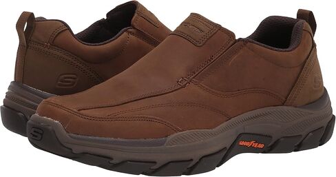 Skechers Men's Respected-Lowry Goodyear Rubber Low Profile Bike Toe Slip on Loafer in Saudi Arabia