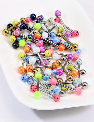 Vsnnsns 14G حلقات الحلمة حلقات اللسان ثقب 14 مم الفولاذ المقاوم للصدأ Nipplerings مستقيم الحديد حلقات الحلمة هيئة ثقب المجوهرات للنساء الرجال in Kuwait