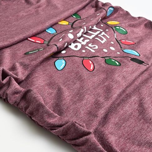 DEBELLY قمصان الأمومة قصيرة الأكمام بلايز قمصان سوداء آثار أقدام الحمل Ruched الجانبين قميص غير رسمي in Kuwait