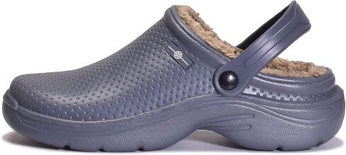 Womens Mens Fur Lined Clogs Waterproof Garden Shoes Winter Warm House Slippers Indoor Outdoor Mules in Kuwait