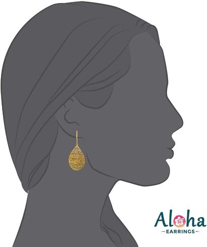 أقراط Aloha - أقراط بمشبك على الطراز الفيكتوري للنساء - مجوهرات عصرية متدلية غير مثقوبة in Kuwait