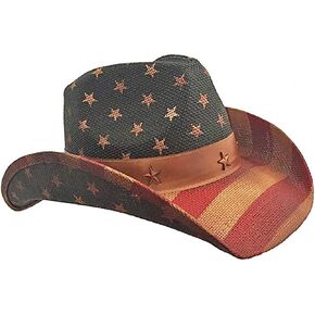 American Flag Vintage Cowboy Hat