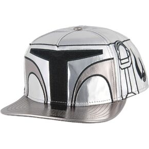 Star Wars The Mandalorian Hat Beskar Costume Helmet Embroidered Flatbill Snapback Hat Baseball Cap in Saudi Arabia