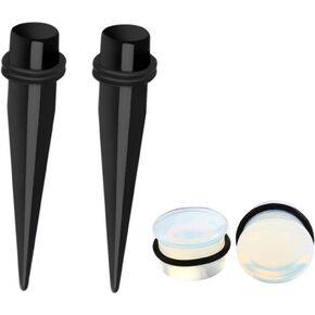 1G/7MM,9MM Opal Natural Stone Ear Plug Ear Gauge Single Flare Ear Expander Tunnels in Saudi Arabia