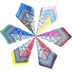 مناديل/أوشحة قطن 100% للرجال والنساء مطبوعة بيزلي 12 قطعة in Kuwait