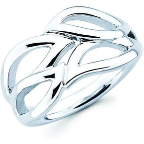 .925 Sterling Silver Wide Fashion Band Ring - Choice of Style in Saudi Arabia