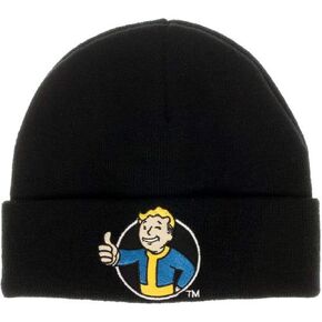 قبعة صوفية سوداء اللون مكتوب عليها Fallout Vault Boy من بيوورلد in Saudi Arabia