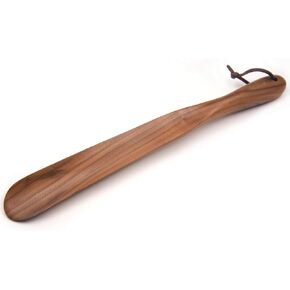 Bamber Shoe Horn, Wooden Shoe Horn Long Handle for Seniors 15 Inches Great Handhold with Loop for Hanging Boot Shoe Horn for Women Men Kids Pregnancy - Walnut Wood