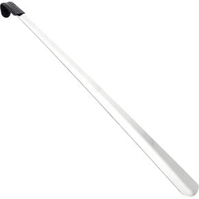 بوق حذاء بمقبض طويل للغاية مقاس 31.5 انش من اوفيتماجيك، لبيسة حذاء معدنية للرجال والنساء، لبوق حذاء من الستانلس ستيل شديد التحمل مع مقبض جلدي لكبار السن والحوامل، فضي، XL, فضي, X-Large in Kuwait