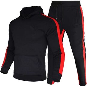 amropi Men's Sweatsuit Pullover Hoodie Tops and Pants Set Casual Sports Tracksuit