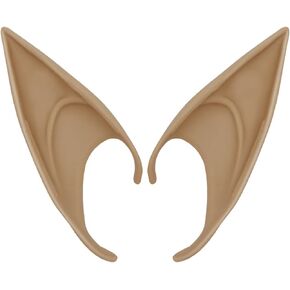 Costume Elf Ears, Dress Up Soft Pointed Ears,Cosplay Fairy Pixie Elf Ears for Masquerade Accessories Halloween (Deep Color, 4 inch)