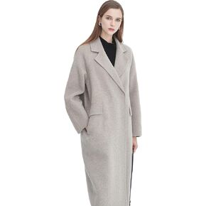 S・DEER Winter Women's Casual Lapel Basic H-shaped Long Wool Coat