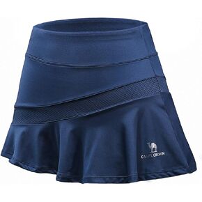 CAMELSPORTS Women Casual Active Sport Skirt Tennis Golf Skorts Pleated for Athletic Running Workout with Built-in Shorts