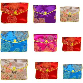 حقيبة هدايا من Baitaihem مكونة من 9 قطع من مجوهرات ومحفظة وحقائب هدايا مطرزة على الطراز الحريري الصيني، ألوان متعددة (صغيرة ومتوسطة وكبيرة) in Kuwait