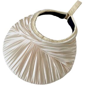 Womens Sun Visor Hat Wide Brim Summer UPF 50+ UV Protection Foldable Beach Sport Pleated Cap in Kuwait