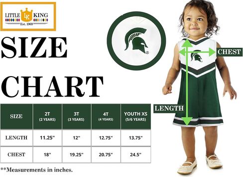 Little King NCAA Toddler/Youth Girls Team Cheer Jumper Dress-Sizes 2T 3T 4T 6 in Saudi Arabia