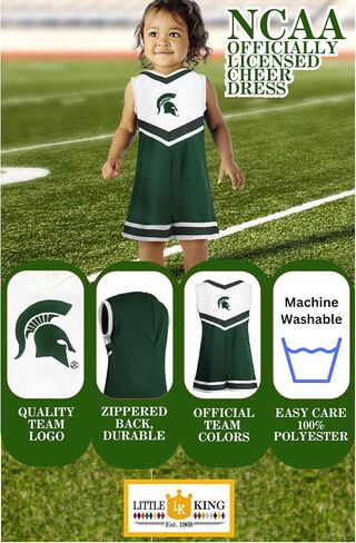 Little King NCAA Toddler/Youth Girls Team Cheer Jumper Dress-Sizes 2T 3T 4T 6 in Saudi Arabia