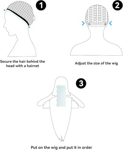 Wigood 40" Wig Extra Long Black Straight Wigs for Women Cosplay Halloween Party Anime Wig with Wig Cap (Adult Size) in Kuwait