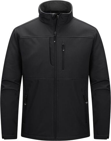 33,000ft Men's Lightweight Softshell Jacket Warm Fleece Lined Windbreaker Waterproof Soft Shell for Outdoor Hiking in Kuwait