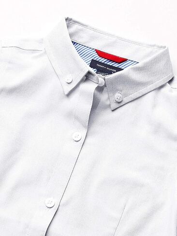 Tommy Hilfiger Short Sleeve Oxford Girls Buttondown Collar Blouse, Kids School Uniform Clothes in Saudi Arabia