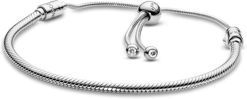اسوارة نسائية من باندورا - فضي - 597125CZ-2, 28 CM, سيليكون, زركونيا مكعب in Kuwait