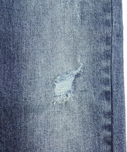 KIDSCOOL SPACE Girl Jeans، طفل صغير ممزق شريط مطاطي داخل بنطال جينز من الدينيم ذو قصة ضيقة in Kuwait