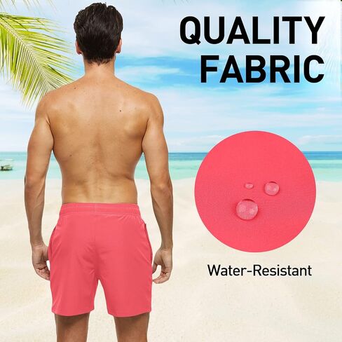 Arcweg Mens Swim Trunks with Compression Liner 2 in 1 Beach Swimming Trunks Quick Dry Swim Shorts with Zipper Pockets in Saudi Arabia