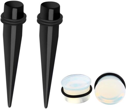 1G/7MM,9MM Opal Natural Stone Ear Plug Ear Gauge Single Flare Ear Expander Tunnels in Saudi Arabia