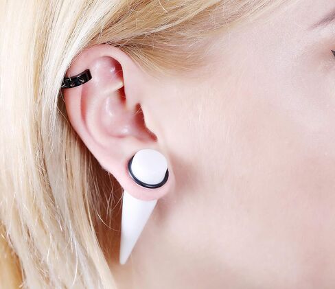 WBRWP 48/54pcs Ear Stretching kit Acrylic Tapers and Plugs with Double O-Ring Ear Expander Gauges Stretcher Body Piercing Jewelry 2g-3/4/14g-00g in Kuwait