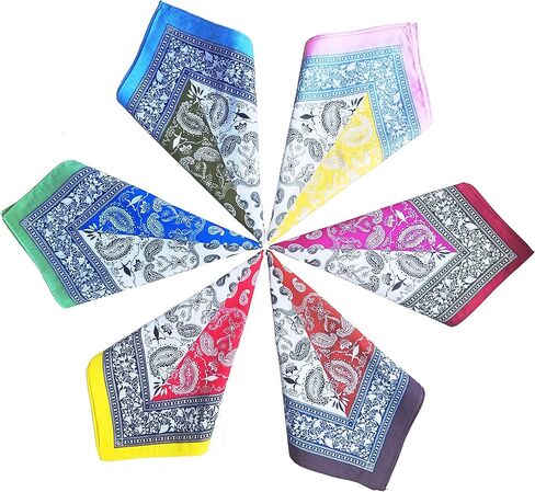 مناديل/أوشحة قطن 100% للرجال والنساء مطبوعة بيزلي 12 قطعة in Kuwait