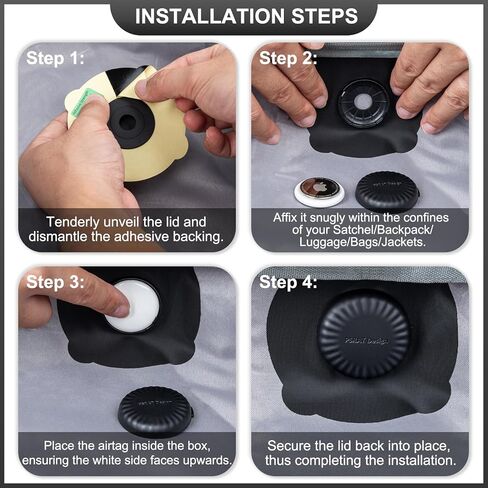 AirTag Fabric Mount - Apple Air Tag Stick-On Holder | Secure & Hidden | for Luggage, Purses, Backpacks, & Jackets |Apple Airtag Sticker 4 Pack in Kuwait