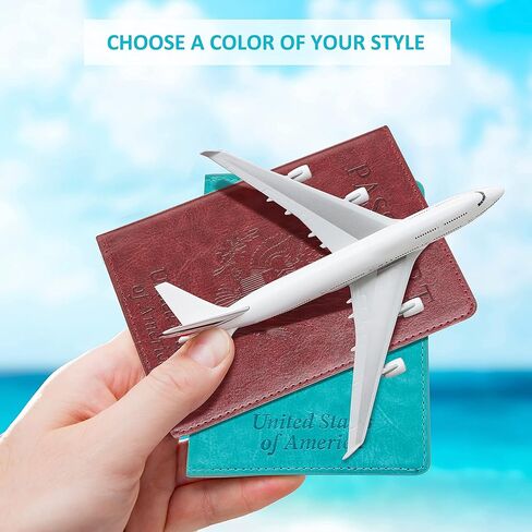 مجموعة حامل بطاقات جواز السفر واللقاح - حامل جواز السفر مع فتحة بطاقة اللقاح مقاومة للماء، حافظة جواز سفر من الجلد الصناعي، غطاء جواز سفر أنيق مع أنماط منقوشة ثلاثية الأبعاد، حامل جواز سفر رفيع للغاية للرجال والنساء in Kuwait