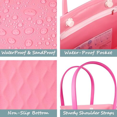 حقيبة شاطئ مقاومة للماء من AYCRIT مقاس X كبير حقيبة شاطئ قابلة للغسل مقاومة للرمل لقارب شاطئ البحر وحمام السباحة والنزهة والتخييم مقاس 19 × 13 × 9 بوصة in Kuwait