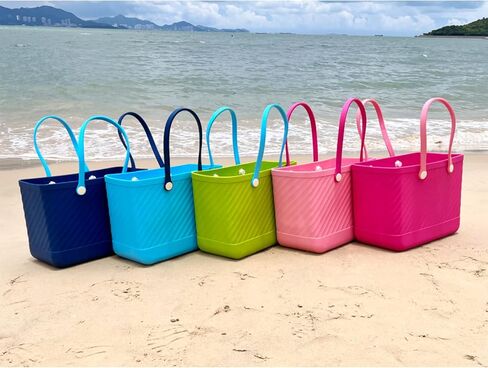 حقيبة شاطئ مقاومة للماء من AYCRIT مقاس X كبير حقيبة شاطئ قابلة للغسل مقاومة للرمل لقارب شاطئ البحر وحمام السباحة والنزهة والتخييم مقاس 19 × 13 × 9 بوصة in Kuwait