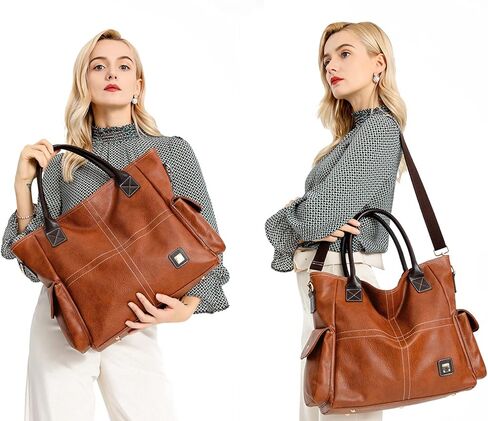 23“ Large Hobo Purses for Women Sturdy Top Handle Satchel Purses and Handbags Adjustable Strap Leather Tote Shoulder Bags in Kuwait