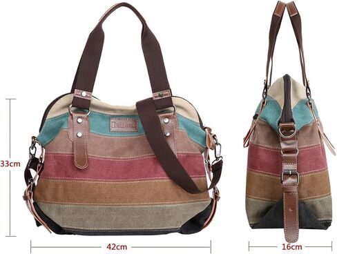 Eshow Women Canvas Shoulder Bag Hobo Handbags and Purse Cross-Body Bag Messenger Bag Travel mom bag for women in Kuwait