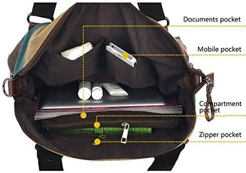 Eshow Women Canvas Shoulder Bag Hobo Handbags and Purse Cross-Body Bag Messenger Bag Travel mom bag for women in Kuwait