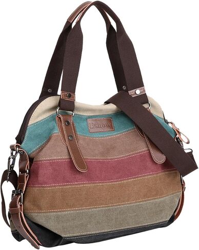 Eshow Women Canvas Shoulder Bag Hobo Handbags and Purse Cross-Body Bag Messenger Bag Travel mom bag for women in Kuwait